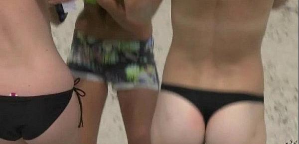  Sexy exhibitionist GFs are paid cash for some public fucking 28